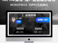 RIPRO主题美化-用户信息展示小工具美化