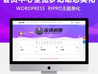 RIPRO主题美化-会员中心全宽梦幻动态美化