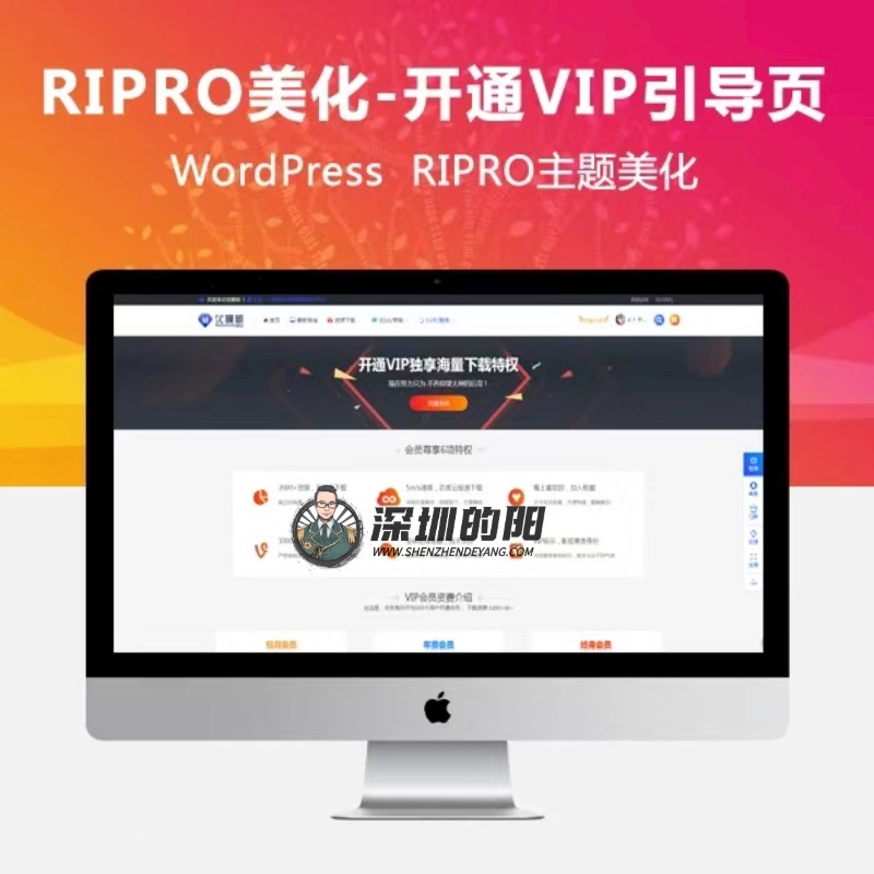 RIPRO主题美化-开通VIP介绍页面升级VIP引导页