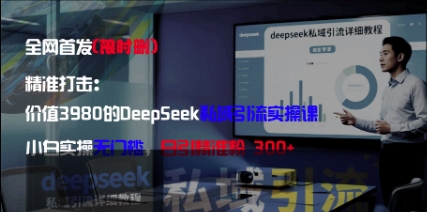 精準打擊：價值3980的DeepSeek私域引流實操課，小白實操無門檻，日引精準粉300+
